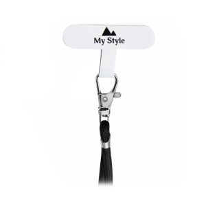 My Style Nylon Patch for Lanyard 5 Pieces - White  (No metal ring)